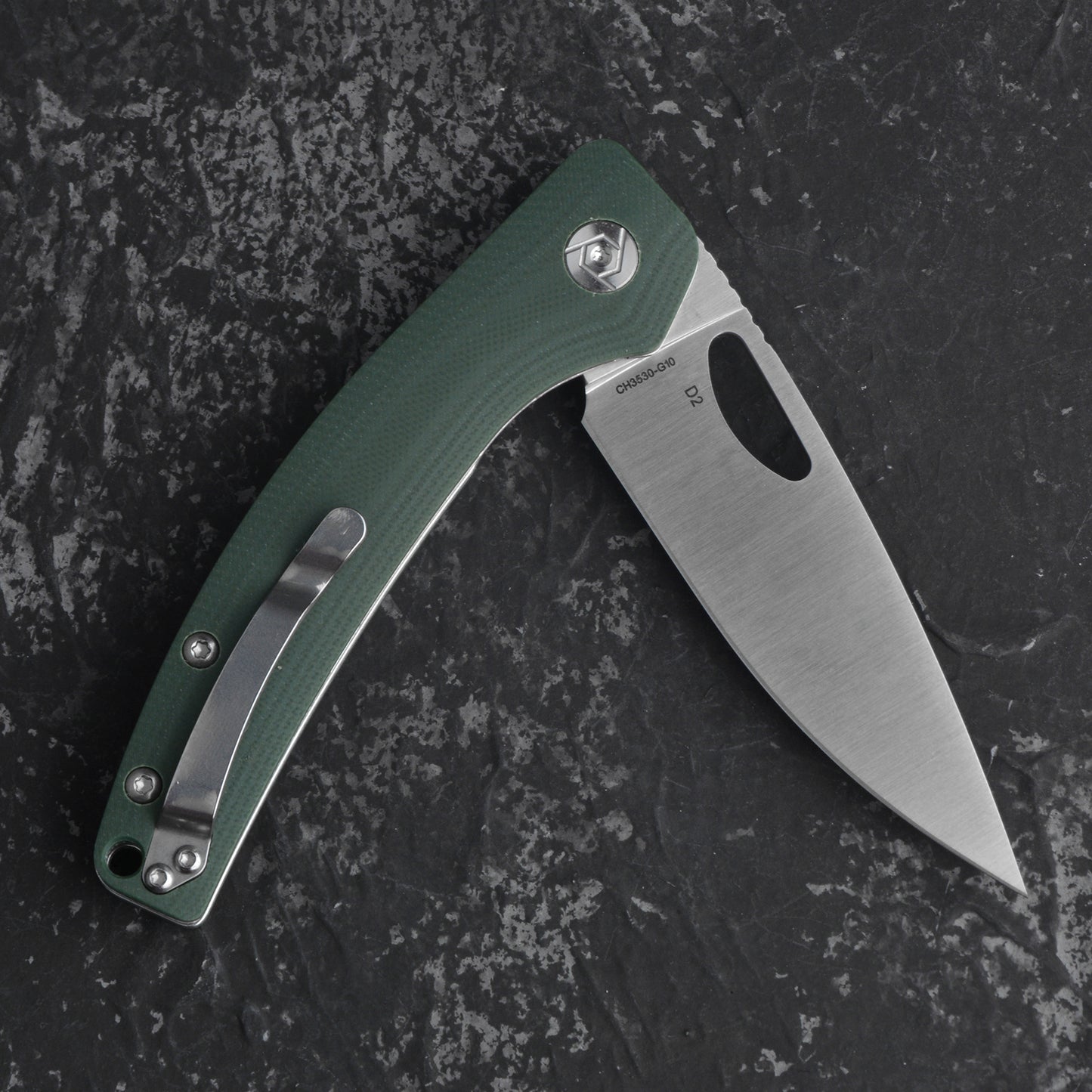 CH 3530 D2 G10 Handle Folding Knife