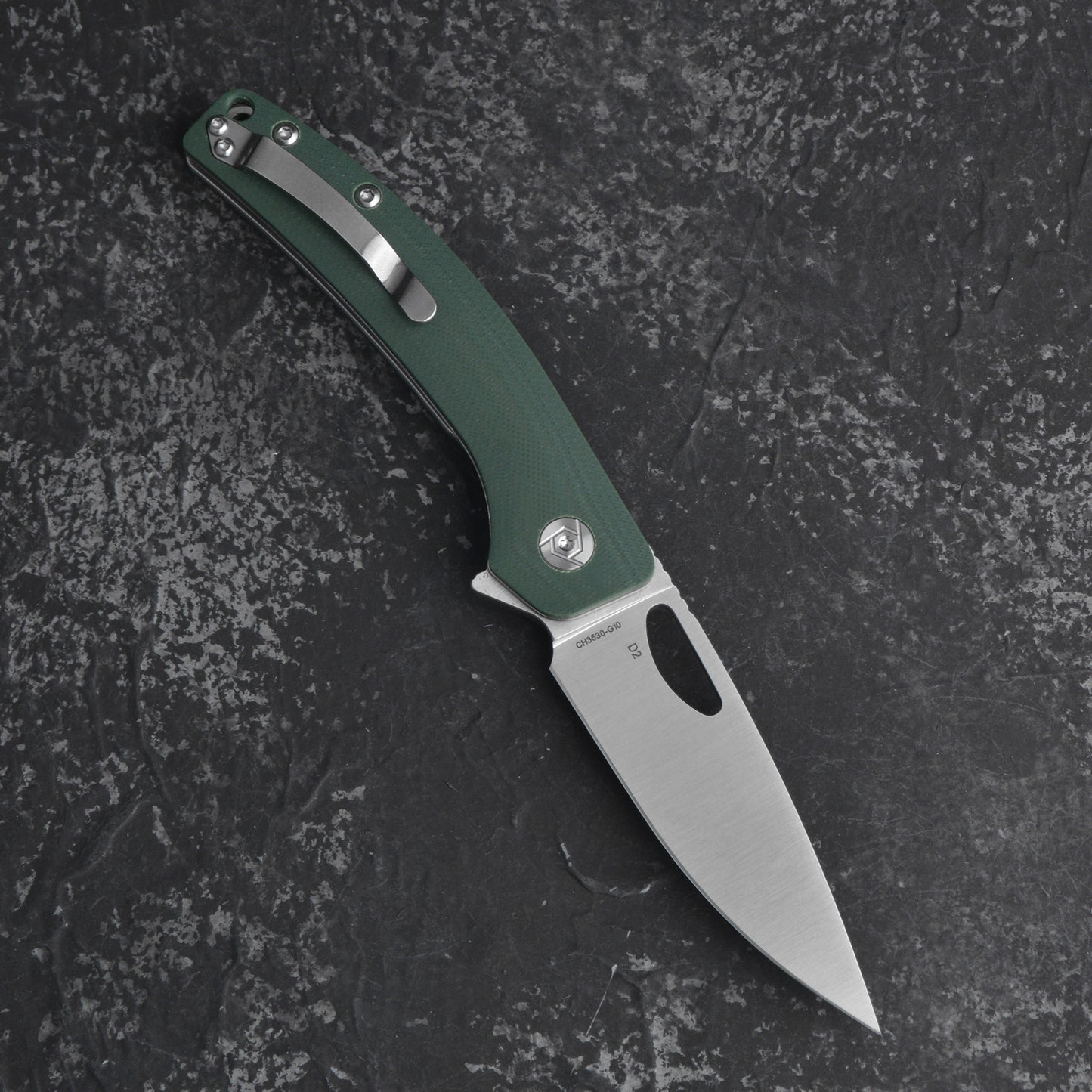 CH 3530 D2 G10 Handle Folding Knife