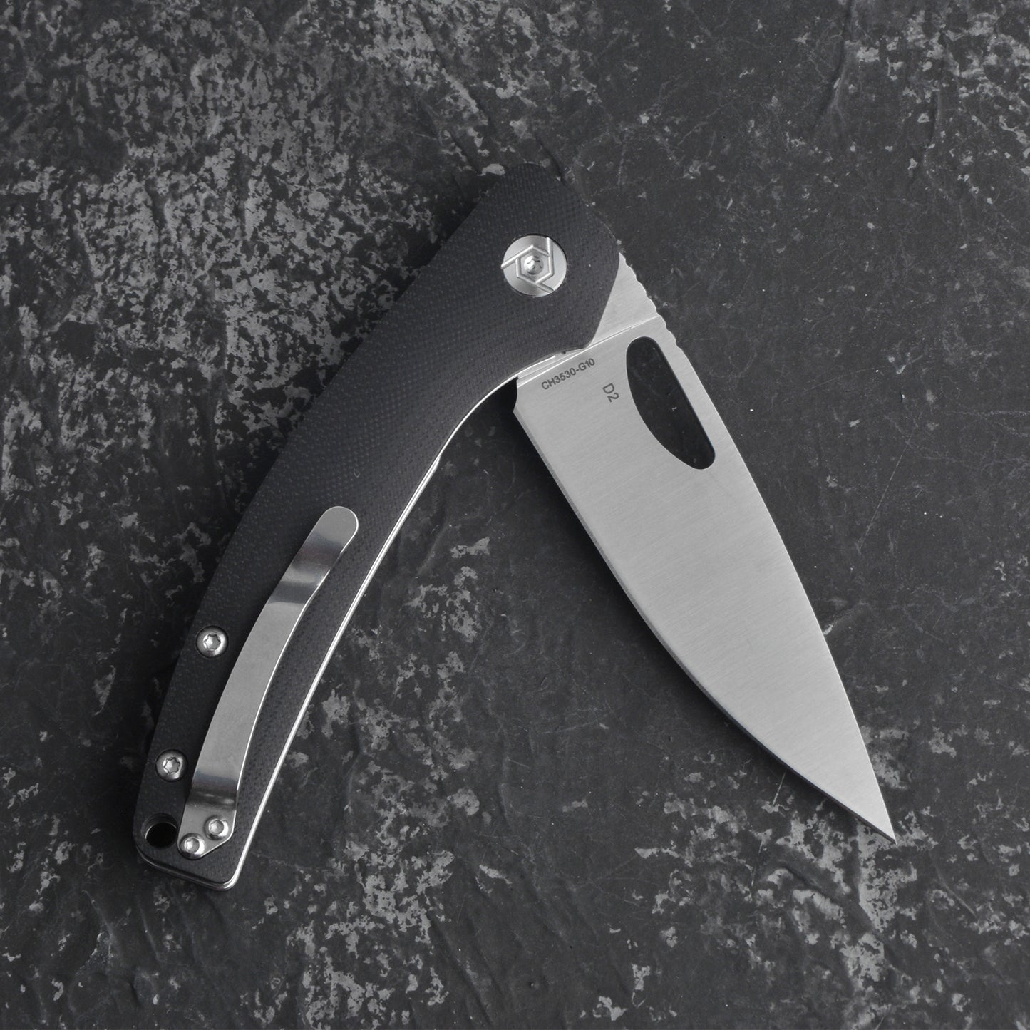 CH 3530 D2 G10 Handle Folding Knife