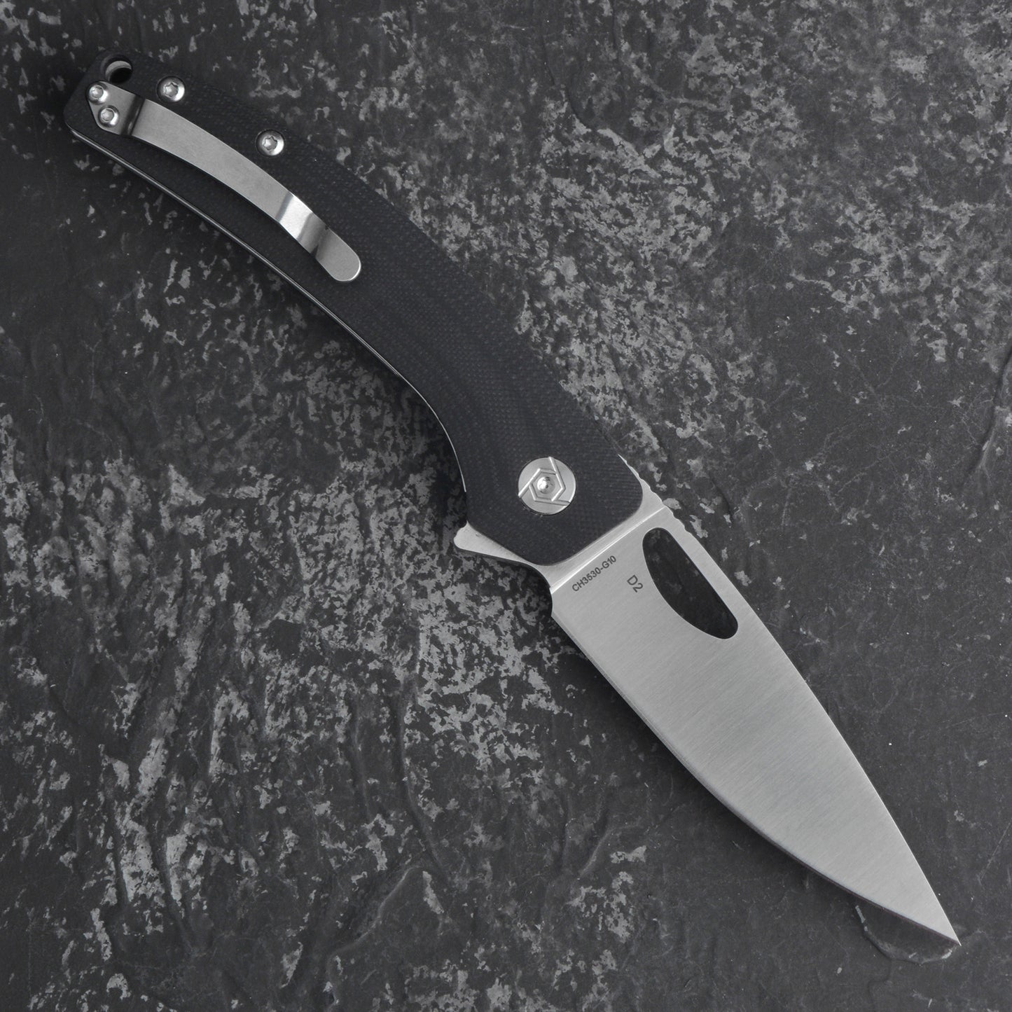CH 3530 D2 G10 Handle Folding Knife
