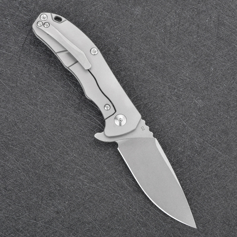 CH 3504s D2 Ti Handle Folding Knife