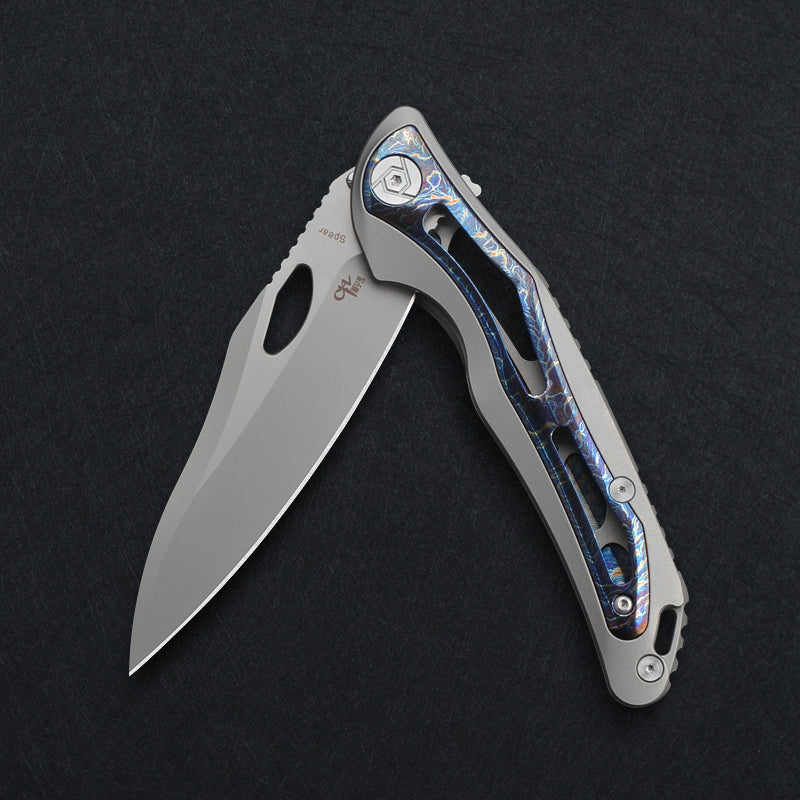 CH Spear M390 Ti Handle Folding Knife