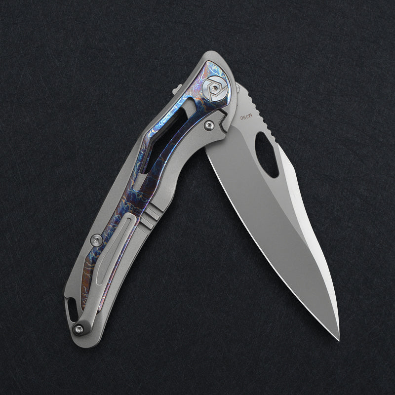 CH Spear M390 Ti Handle Folding Knife