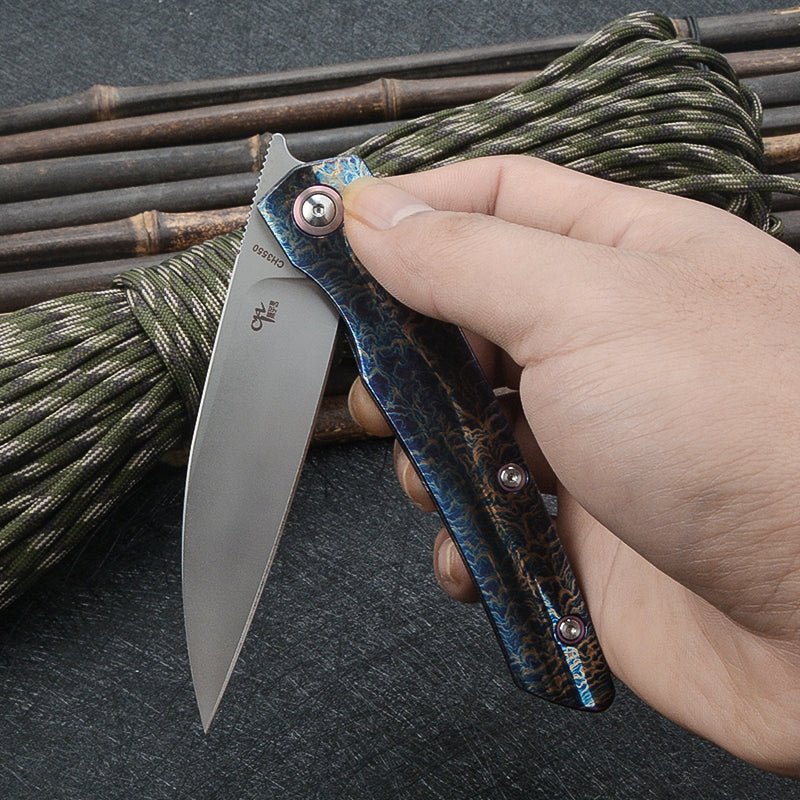 CH 3550 M390 Ti Handle Folding Knife