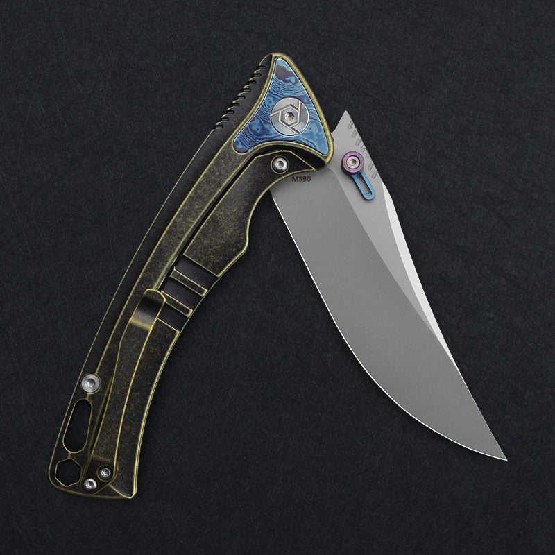 CH 3528 M390 Ti Handle Folding Knife