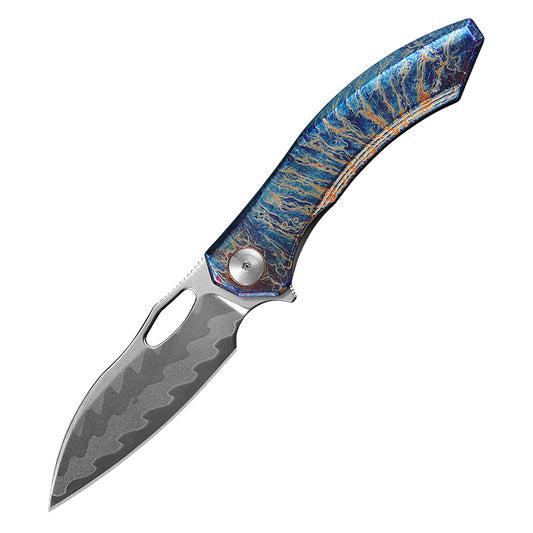 CH Cupra Frame Lock Flaming Ti （2.75'' Mirror Elmax core）