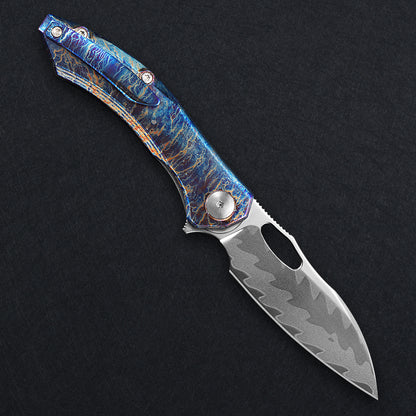 CH Cupra Frame Lock Flaming Ti （2.75'' Mirror Elmax core）