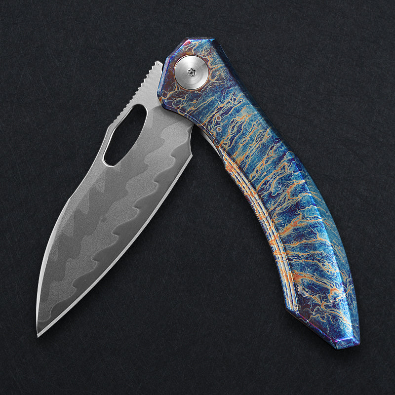 CH Cupra Frame Lock Flaming Ti （2.75'' Mirror Elmax core）