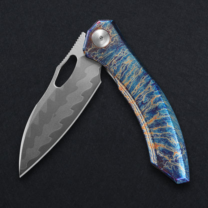 CH Cupra Frame Lock Flaming Ti （2.75'' Mirror Elmax core）