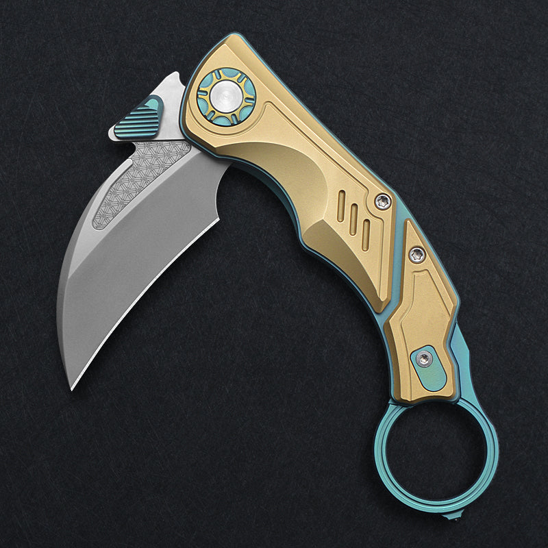 CH PREDATOR M390 Copper Handle Folding Knife