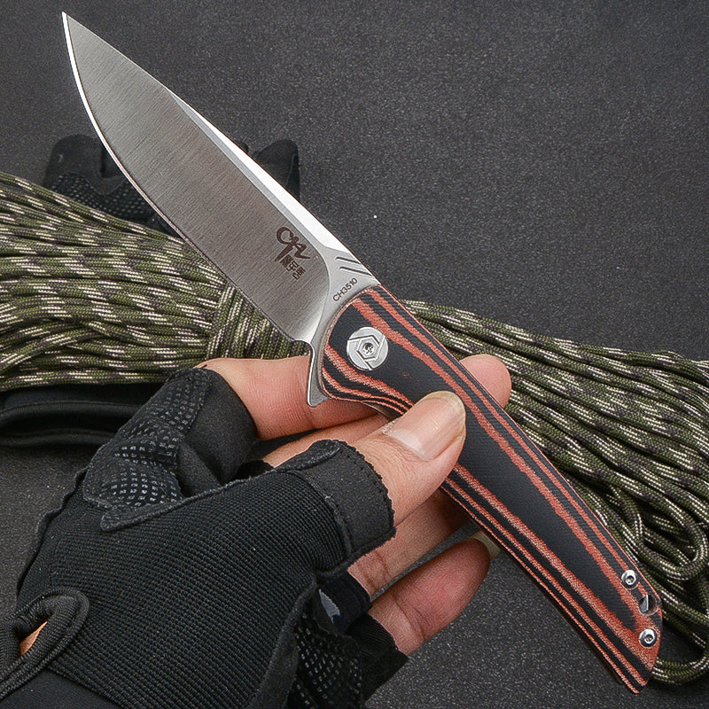 CH 3510 D2 Micarta Handle Folding Knife