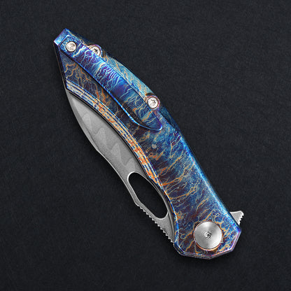 CH Cupra Frame Lock Flaming Ti （2.75'' Mirror Elmax core）