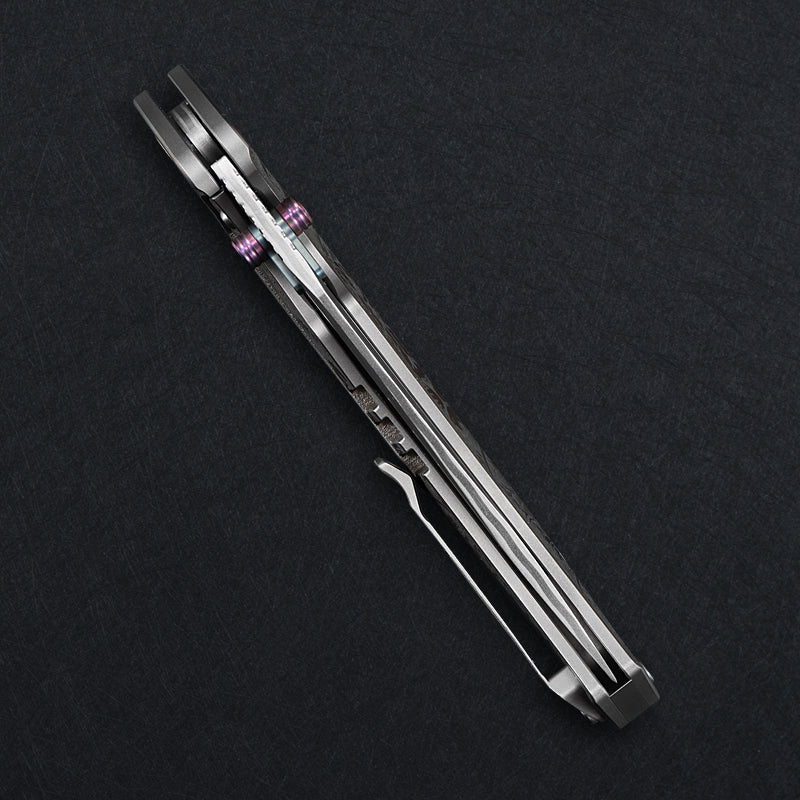 CH Otoman Frame Lock Sliver Ti （3.75'' Mirror Elmax core）