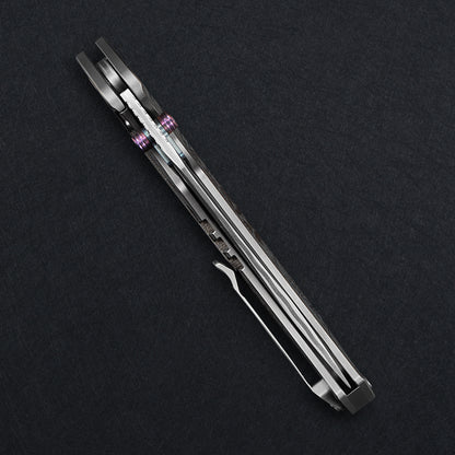 CH Otoman Frame Lock Sliver Ti （3.75'' Mirror Elmax core）