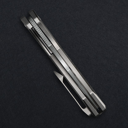 CH Cupra Frame Lock Sliver Ti （2.75'' Satin Damascus）