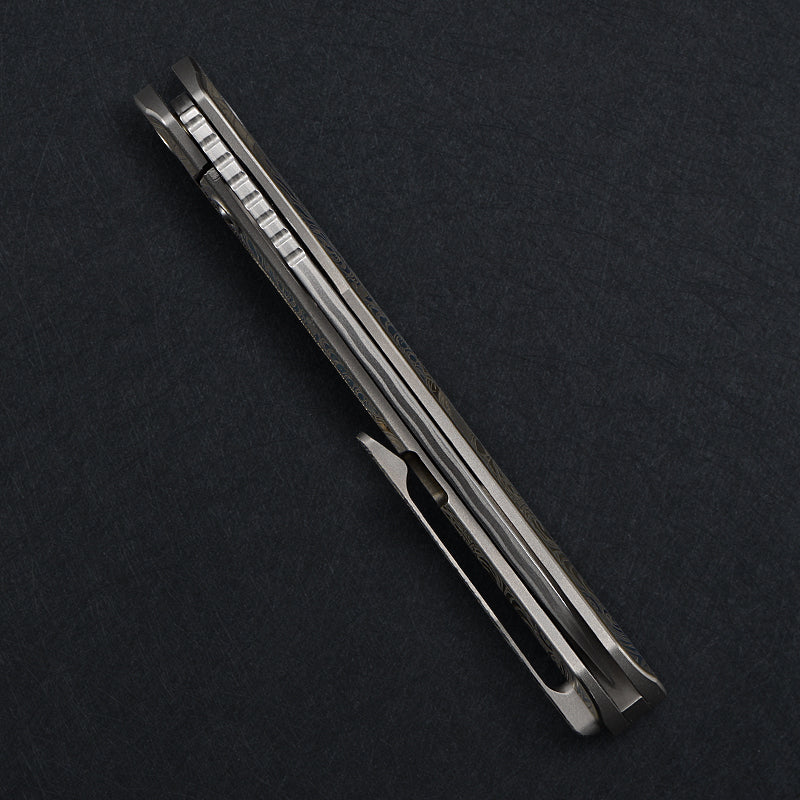 CH Vexor Frame Lock Flaming Ti （3.4'' Mirror Elmax core）