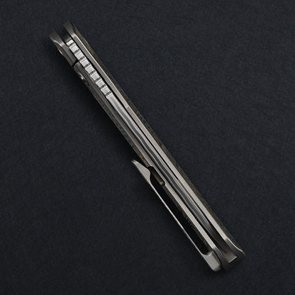 CH Vexor Frame Lock Flaming Ti （3.4'' Mirror Elmax core）