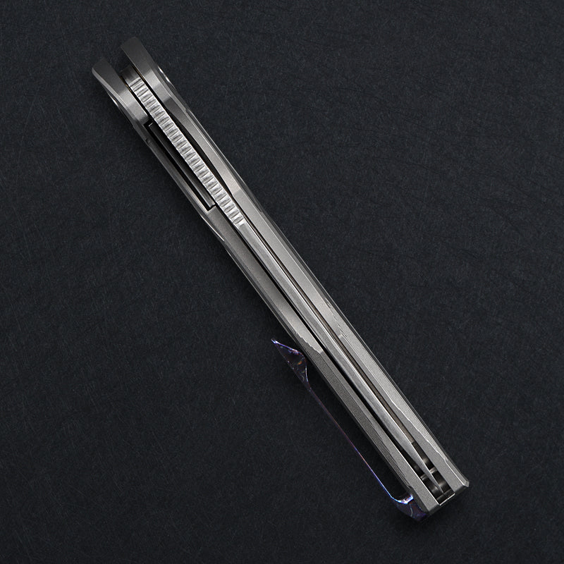 CH Wartex Frame Lock Sliver Ti （3.54'' Mirror Elmax core）