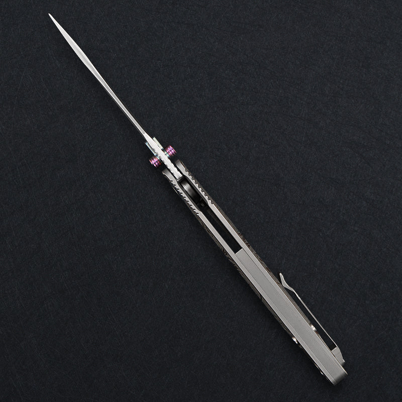 CH Otoman Frame Lock Sliver Ti （3.75'' Mirror Elmax core）