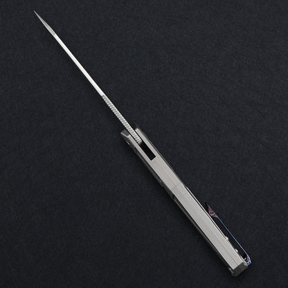 CH Wartex Frame Lock Sliver Ti （3.54'' Mirror Elmax core）