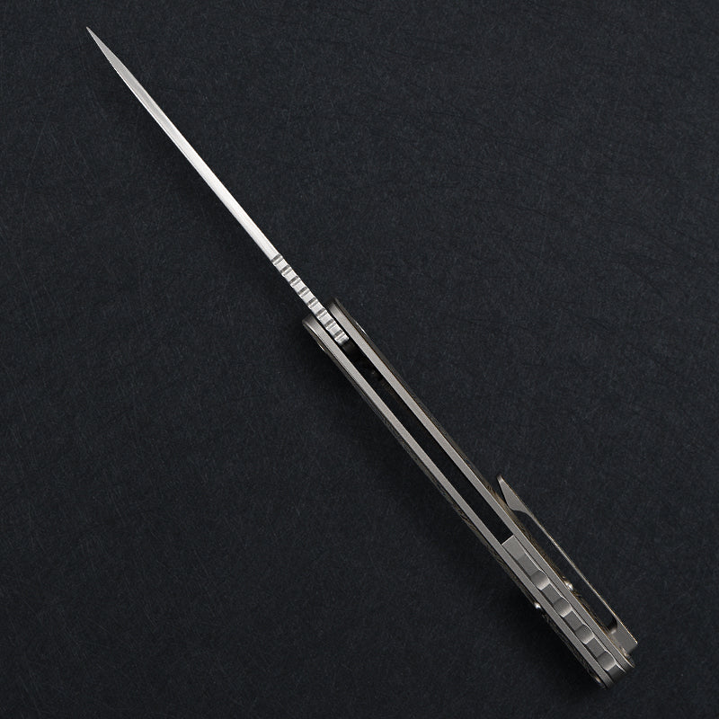 CH Vexor Frame Lock Flaming Ti （3.4'' Mirror Elmax core）