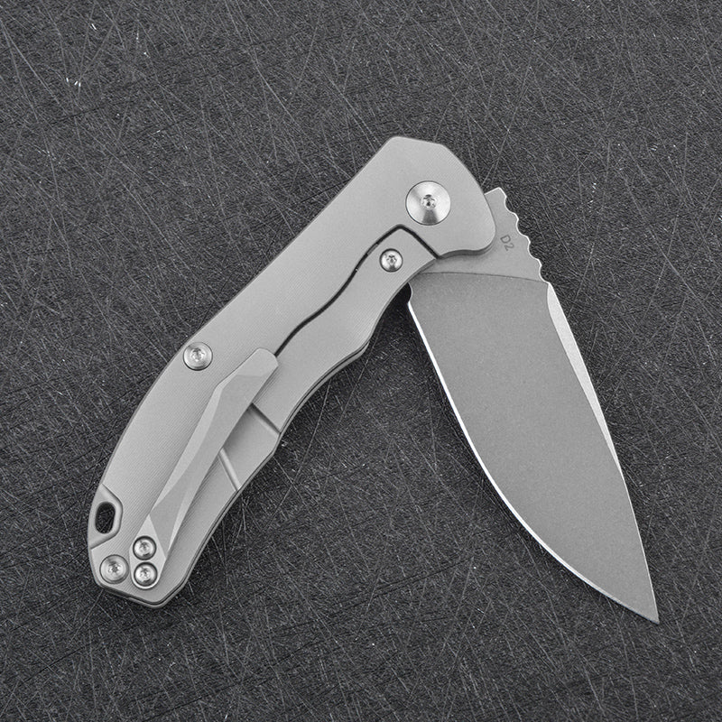 CH 3504s D2 Ti Handle Folding Knife