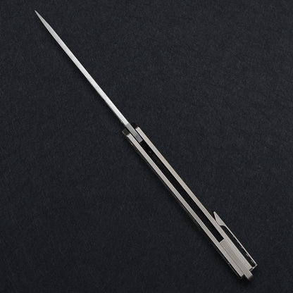 CH Blast Frame Lock Sliver Ti （3.75'' Satin Damascus）