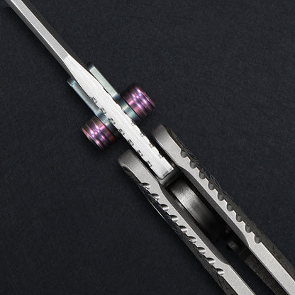 CH Otoman Frame Lock Sliver Ti （3.75'' Mirror Elmax core）