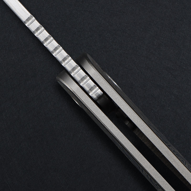 CH Vexor Frame Lock Flaming Ti （3.4'' Mirror Elmax core）