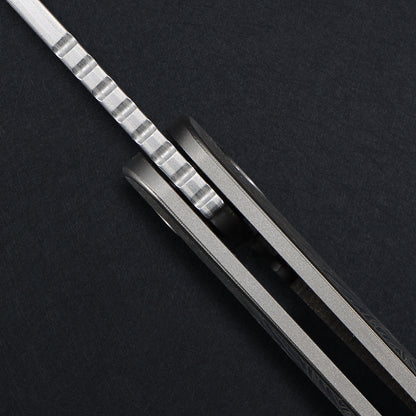 CH Vexor Frame Lock Flaming Ti （3.4'' Mirror Elmax core）