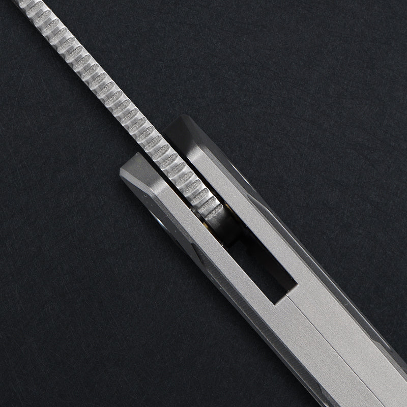 CH Wartex Frame Lock Sliver Ti （3.54'' Mirror Elmax core）