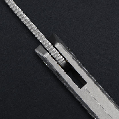 CH Wartex Frame Lock Sliver Ti （3.54'' Mirror Elmax core）